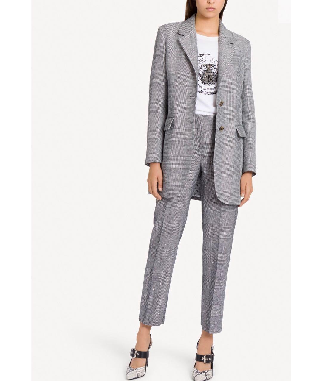 ERMANNO SCERVINO Серые прямые брюки, фото 4