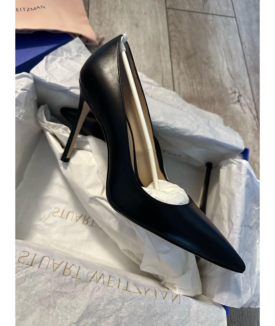 STUART WEITZMAN Черные кожаные туфли, фото 5