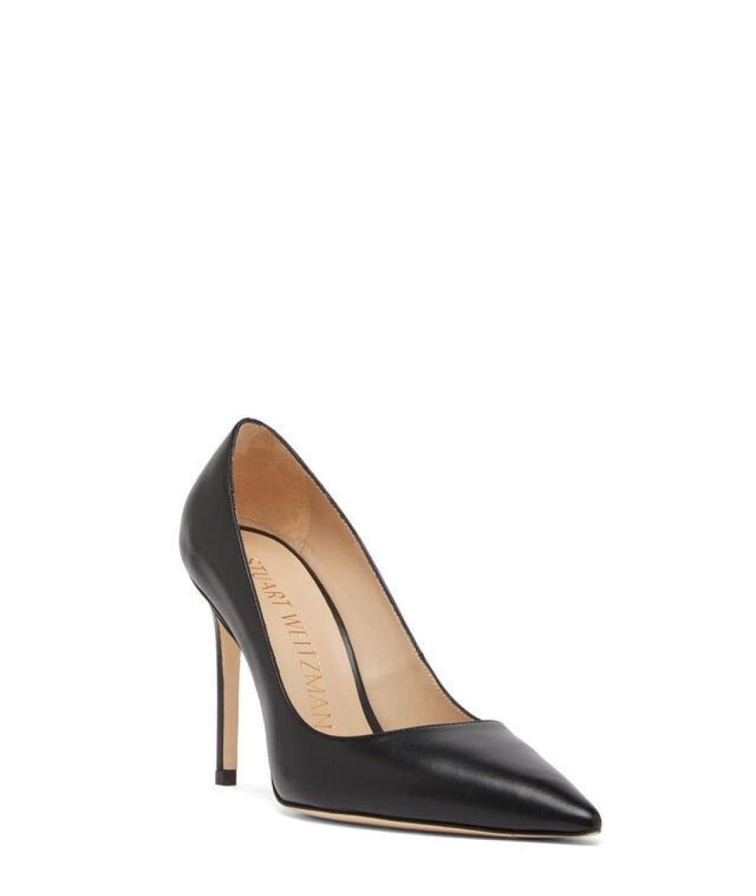 STUART WEITZMAN Черные кожаные туфли, фото 2