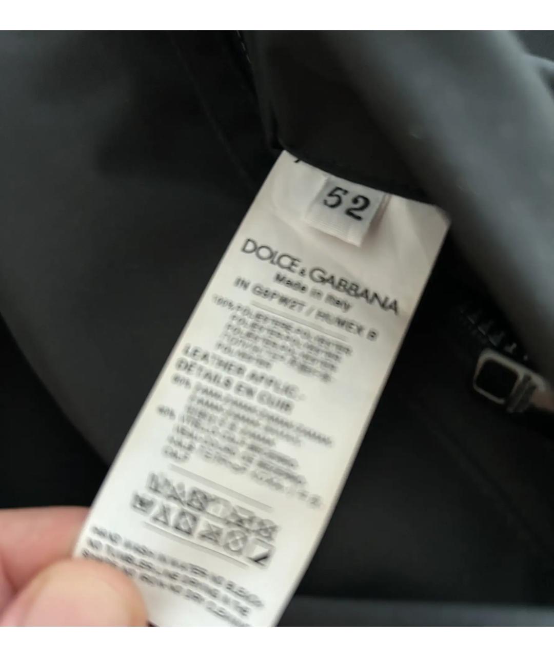 DOLCE&GABBANA Черная полиэстеровая куртка, фото 3