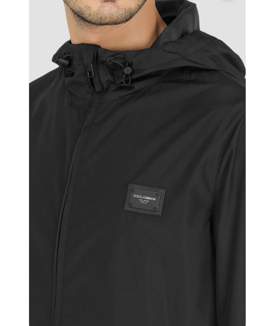 DOLCE&GABBANA Черная полиэстеровая куртка, фото 4