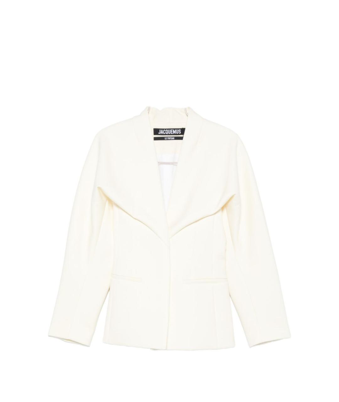 JACQUEMUS Белый полиэстеровый жакет/пиджак, фото 1