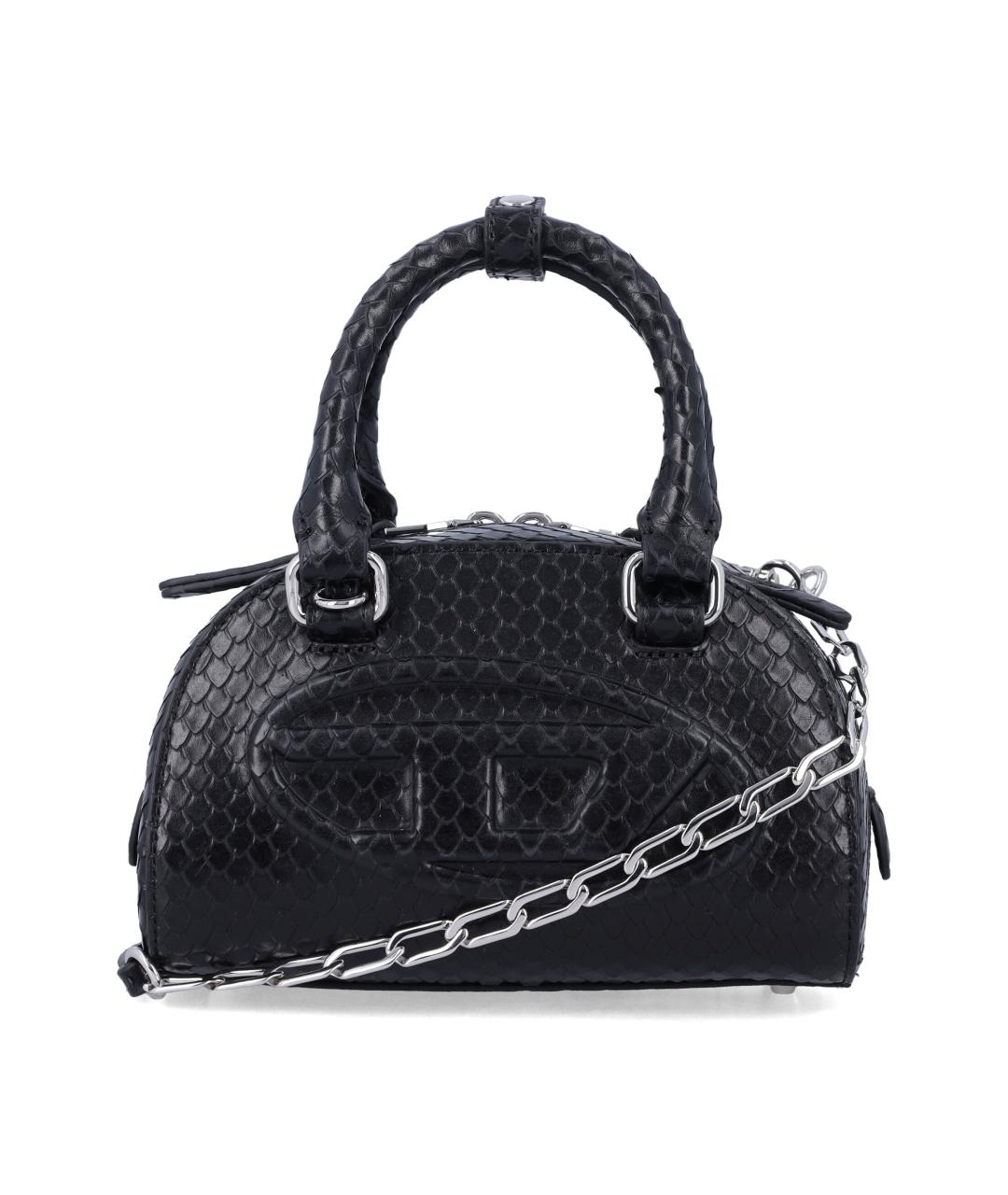 DIESEL Черная кожаная сумка через плечо, фото 1