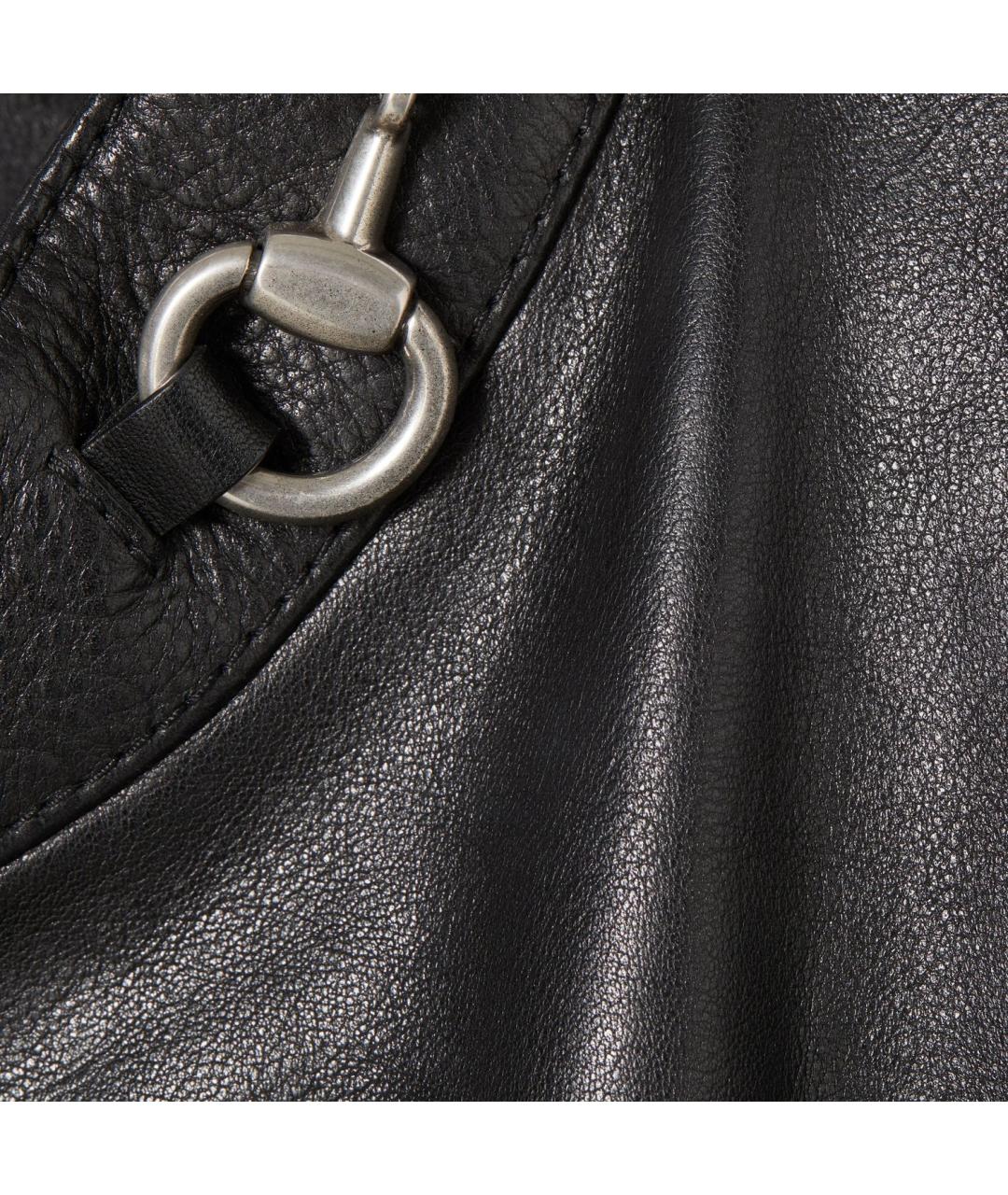 GUCCI Черная кожаная куртка, фото 4