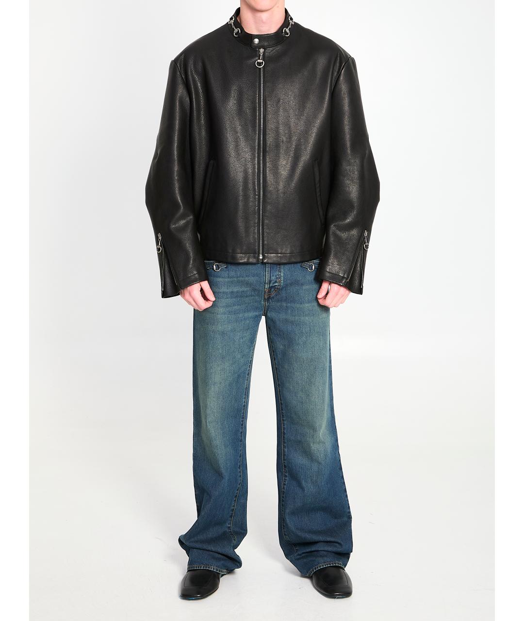 GUCCI Черная кожаная куртка, фото 5
