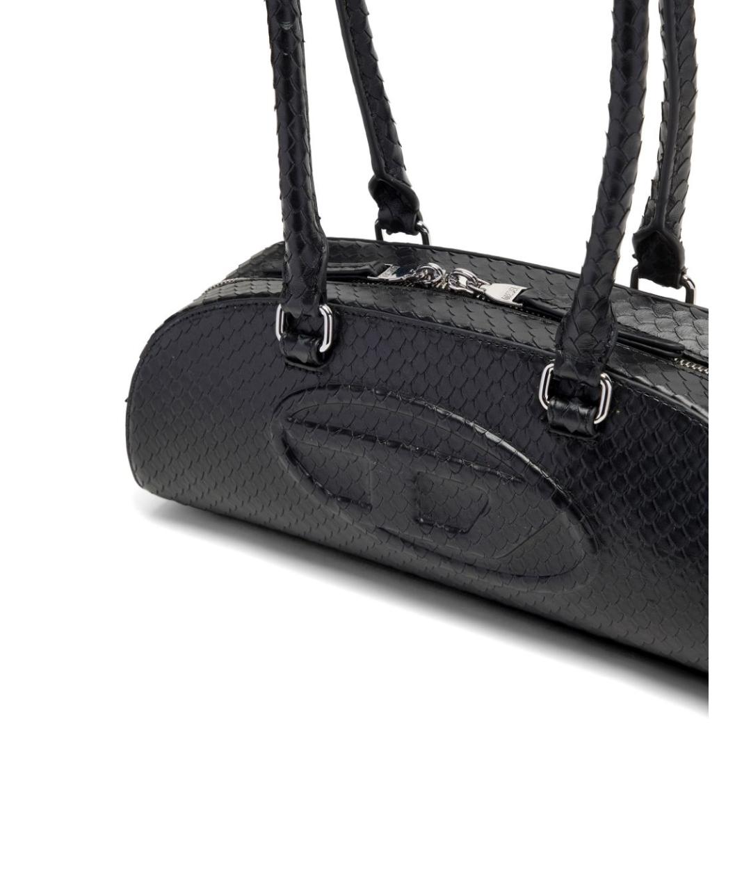 DIESEL Черная кожаная сумка через плечо, фото 5