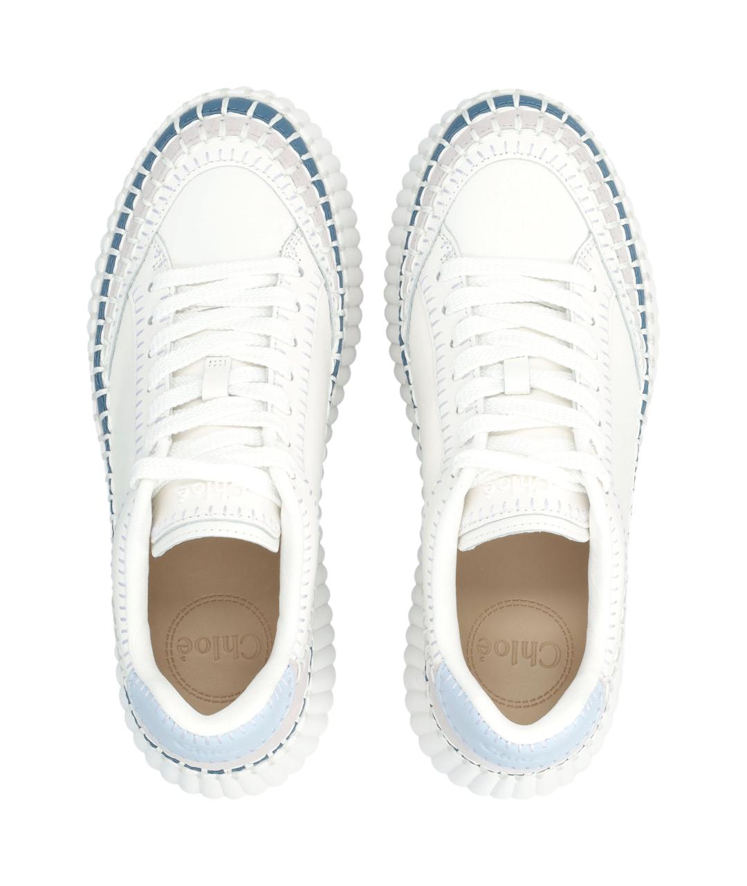 CHLOE Белые кожаные кроссовки, фото 3