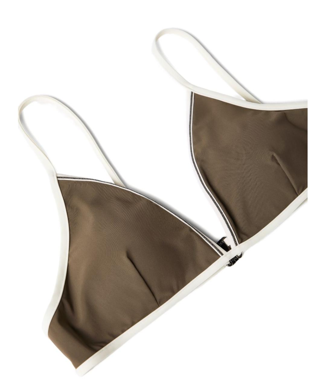 BRUNELLO CUCINELLI Зеленый полиамидовый купальник, фото 4