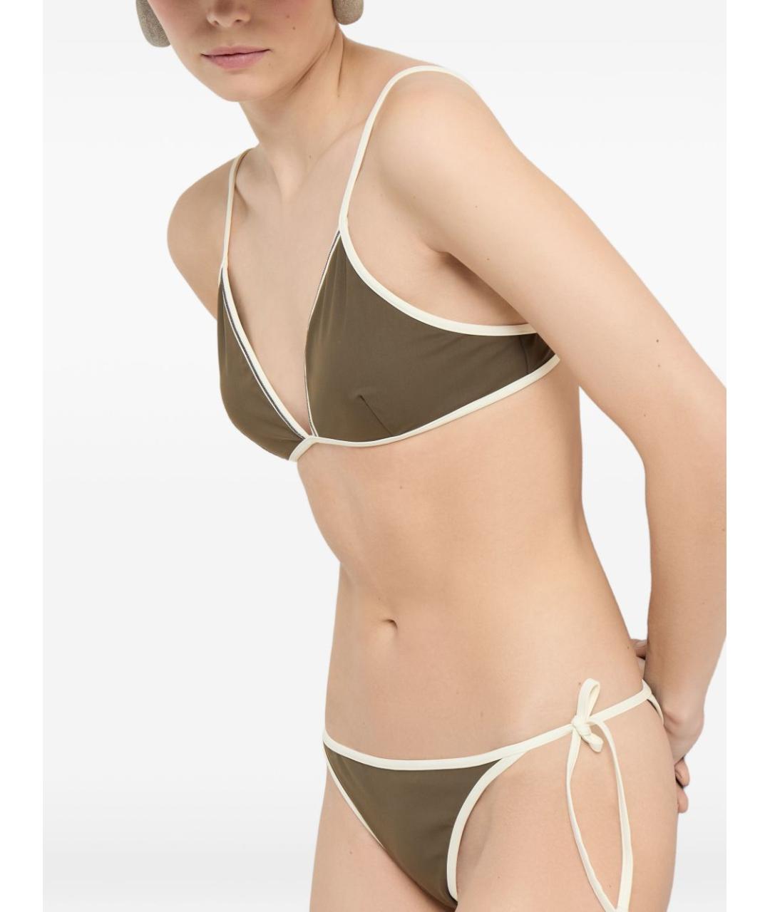 BRUNELLO CUCINELLI Зеленый полиамидовый купальник, фото 2