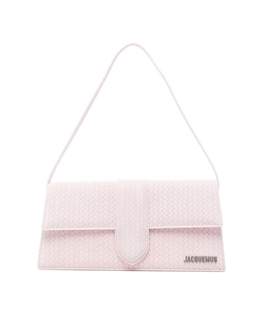 JACQUEMUS Розовая замшевая сумка через плечо, фото 1