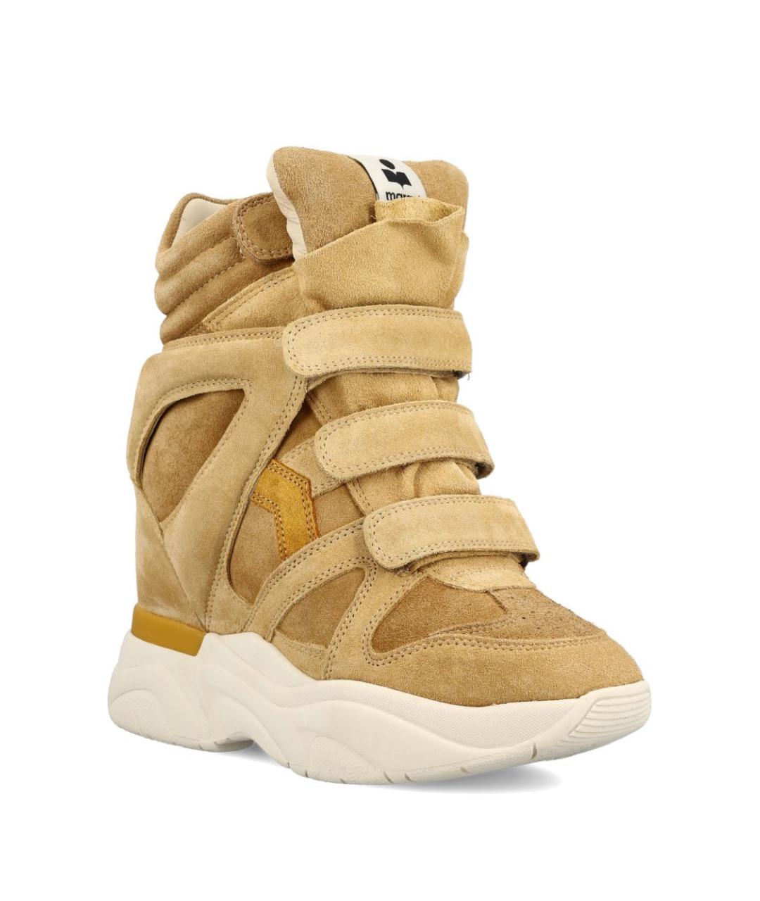 ISABEL MARANT Бежевые замшевые кроссовки, фото 2