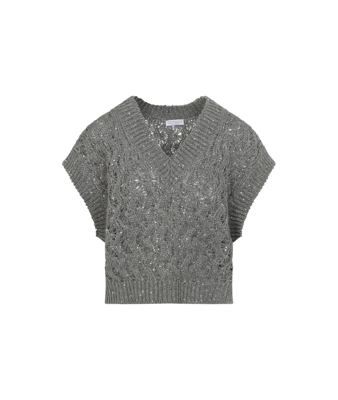 BRUNELLO CUCINELLI Зеленый шелковый джемпер / свитер, фото 1