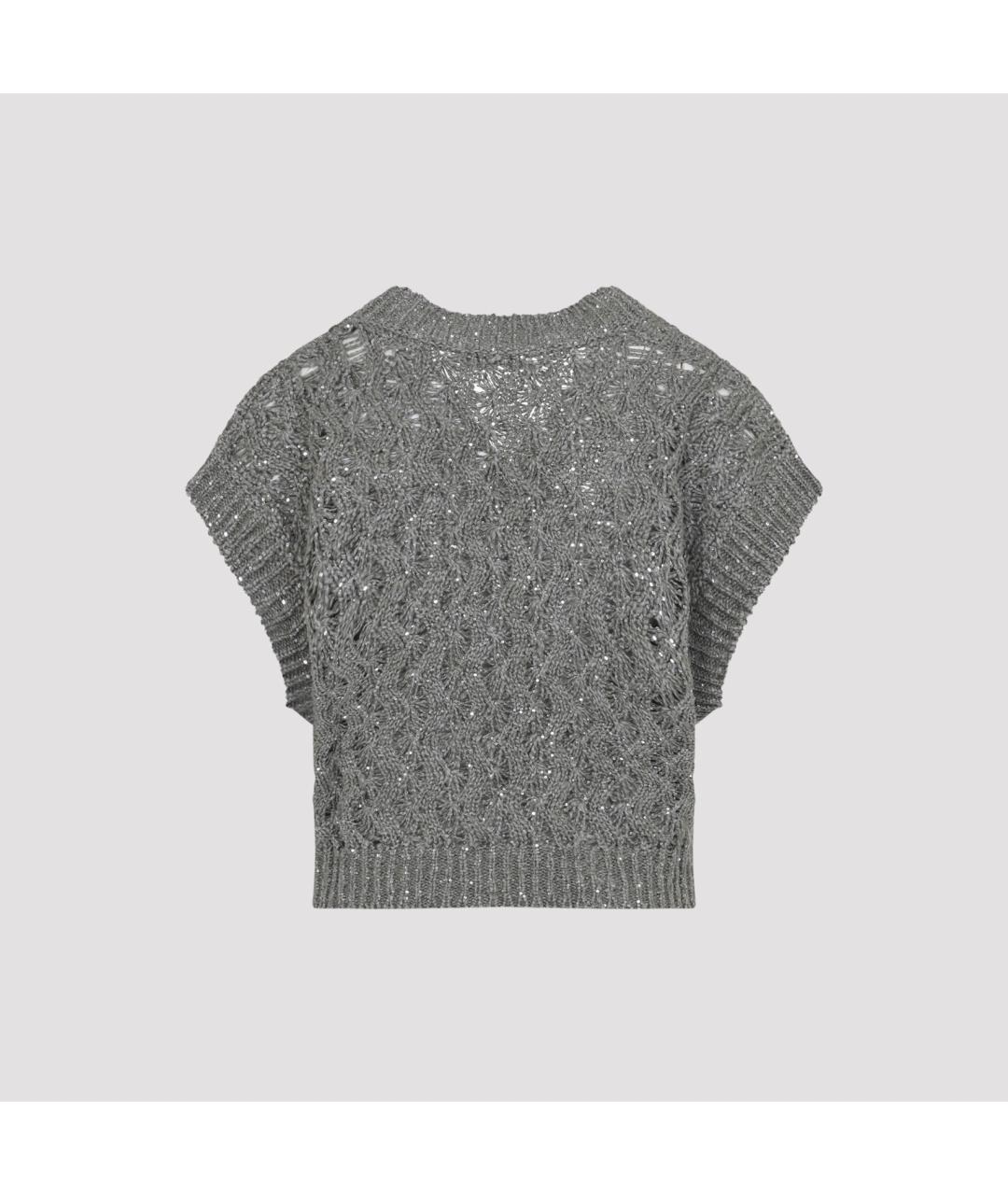 BRUNELLO CUCINELLI Зеленый шелковый джемпер / свитер, фото 3