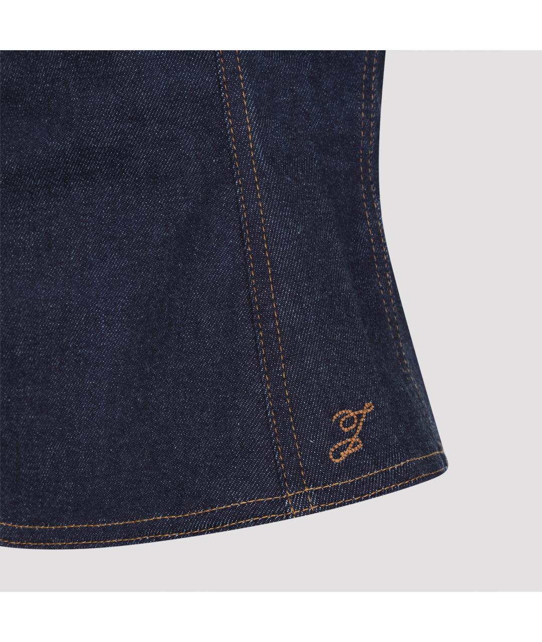 JACQUEMUS Синяя хлопковая майка, фото 4