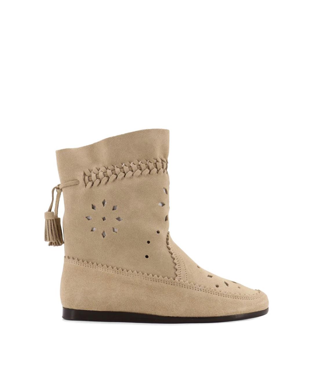 ISABEL MARANT Бежевые кожаные сапоги, фото 1