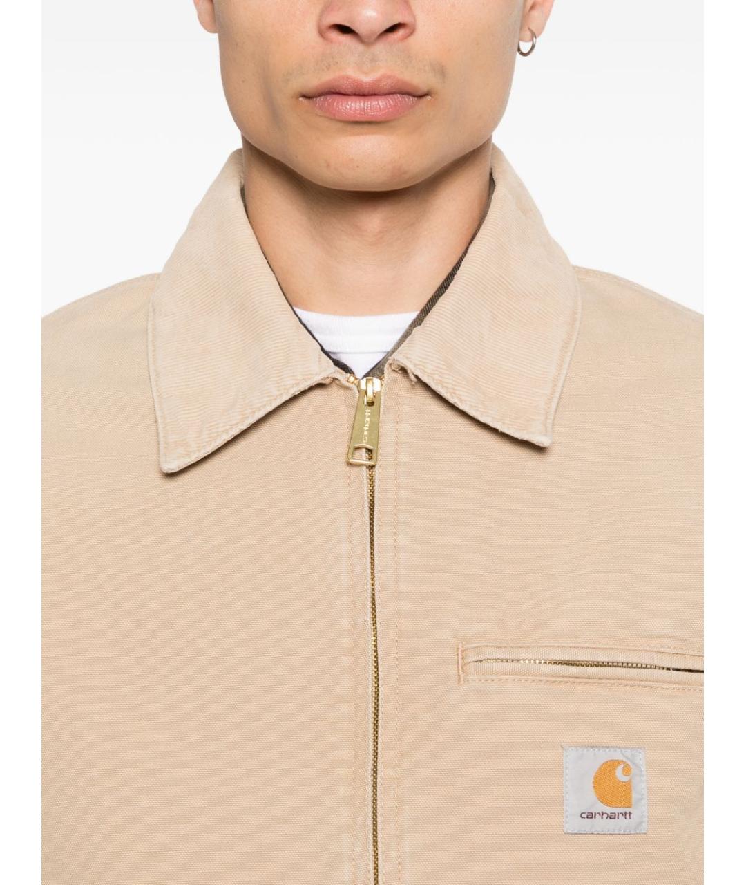 CARHARTT WIP Коричневая хлопковая куртка, фото 2