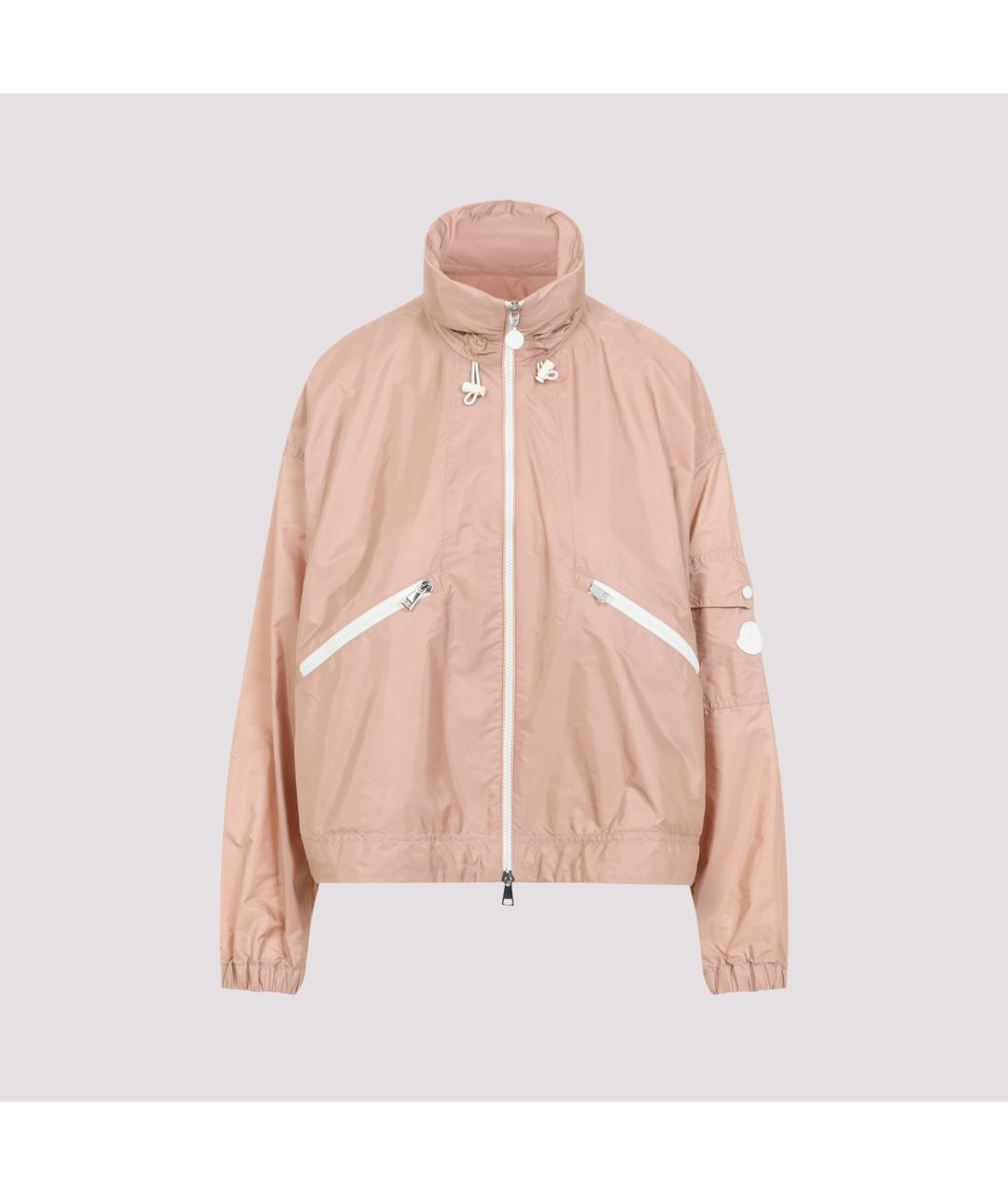 MONCLER Розовая полиамидовая куртка, фото 2