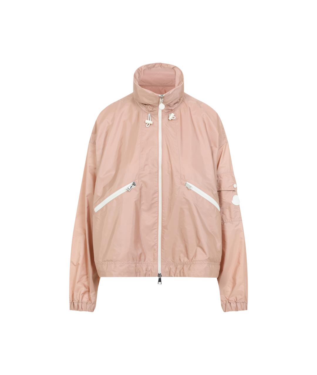 MONCLER Розовая полиамидовая куртка, фото 1