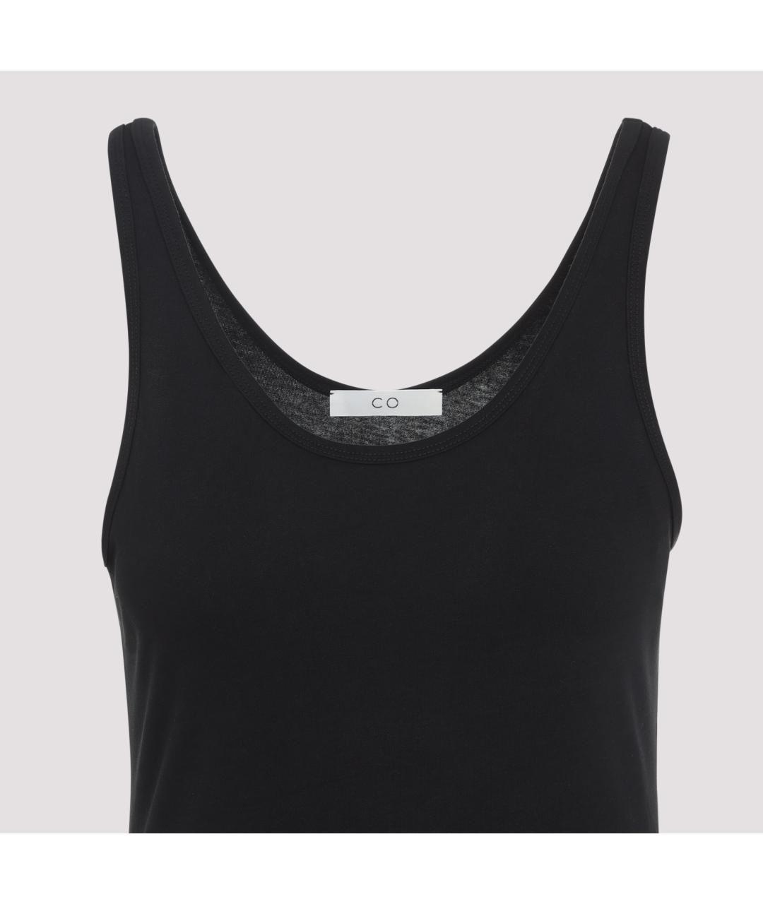 CO Черное хлопковое повседневное платье, фото 5