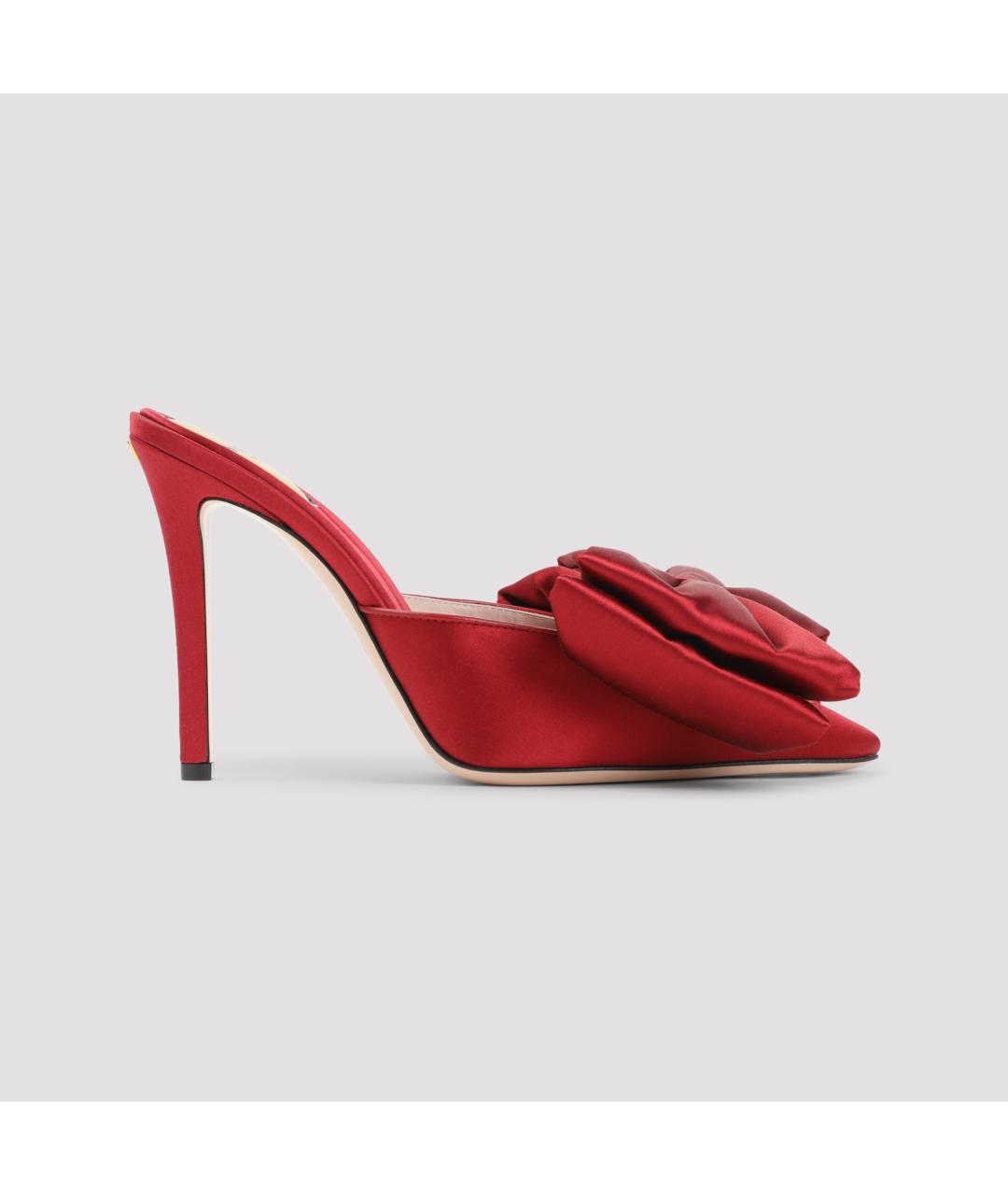 VALENTINO Красные текстильные мюли, фото 2