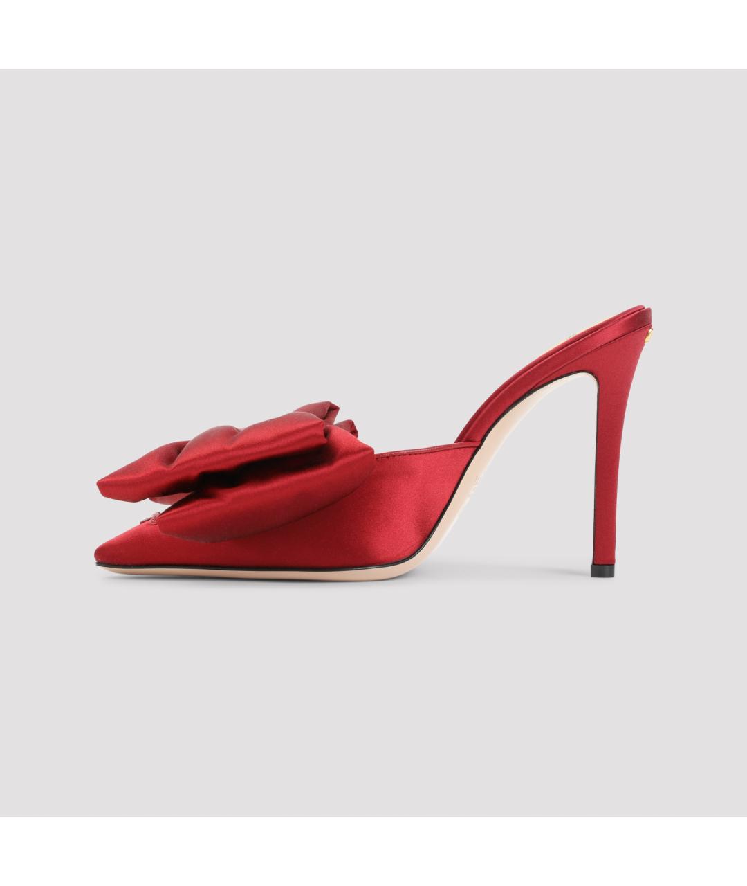 VALENTINO Красные текстильные мюли, фото 3