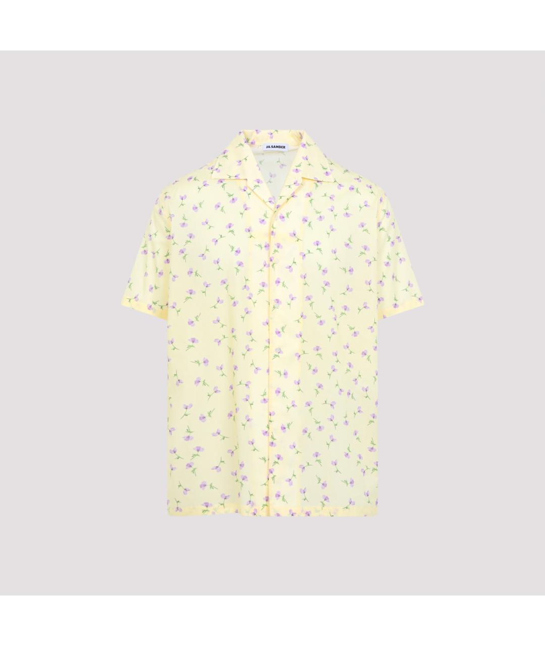 JIL SANDER Желтая хлопковая кэжуал рубашка, фото 2