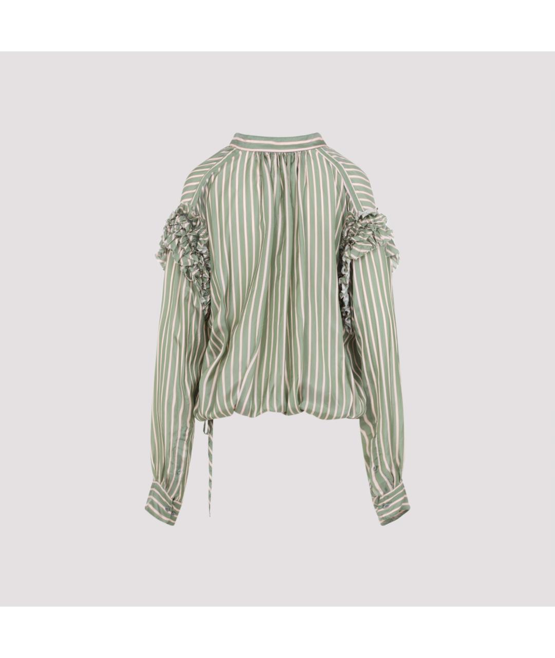DRIES VAN NOTEN Зеленая вискозная блузы, фото 3