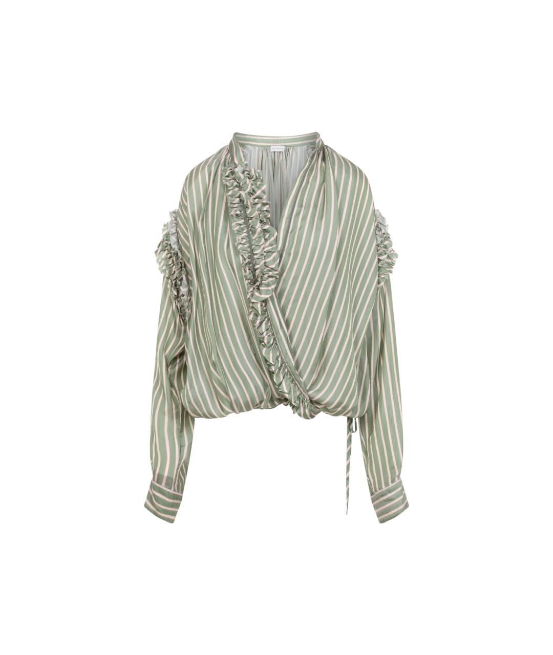 DRIES VAN NOTEN Зеленая вискозная блузы, фото 1