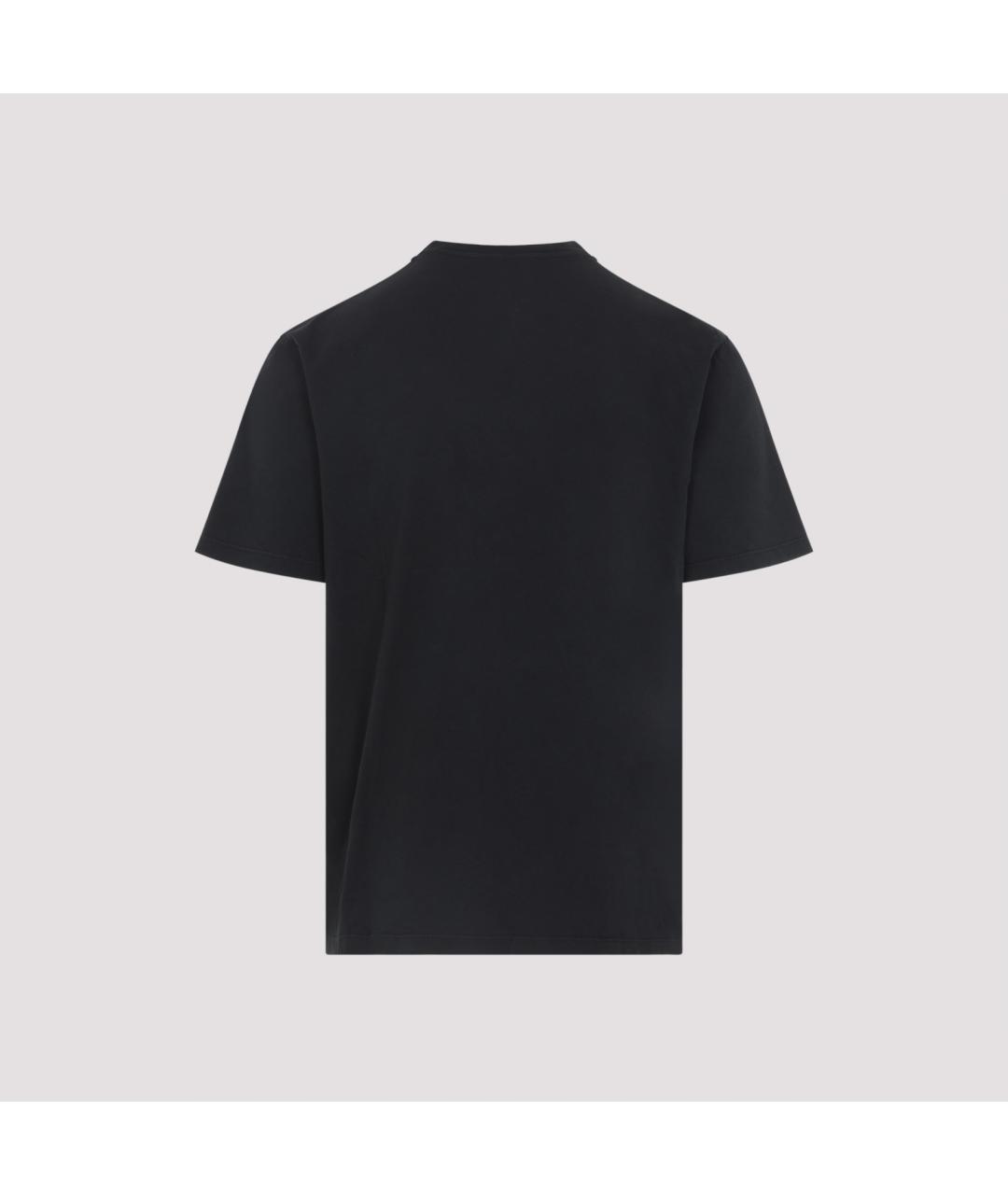 MAISON MARGIELA Черная хлопковая футболка, фото 3