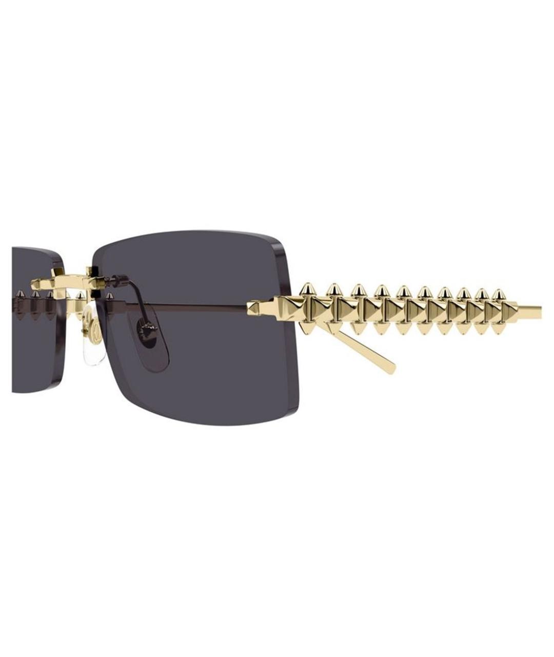 CARTIER Золотые металлические солнцезащитные очки, фото 3