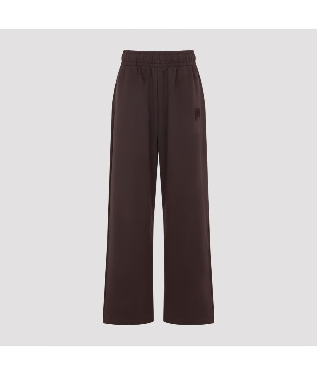 THE PANGAIA Коричневые хлопковые прямые брюки, фото 2