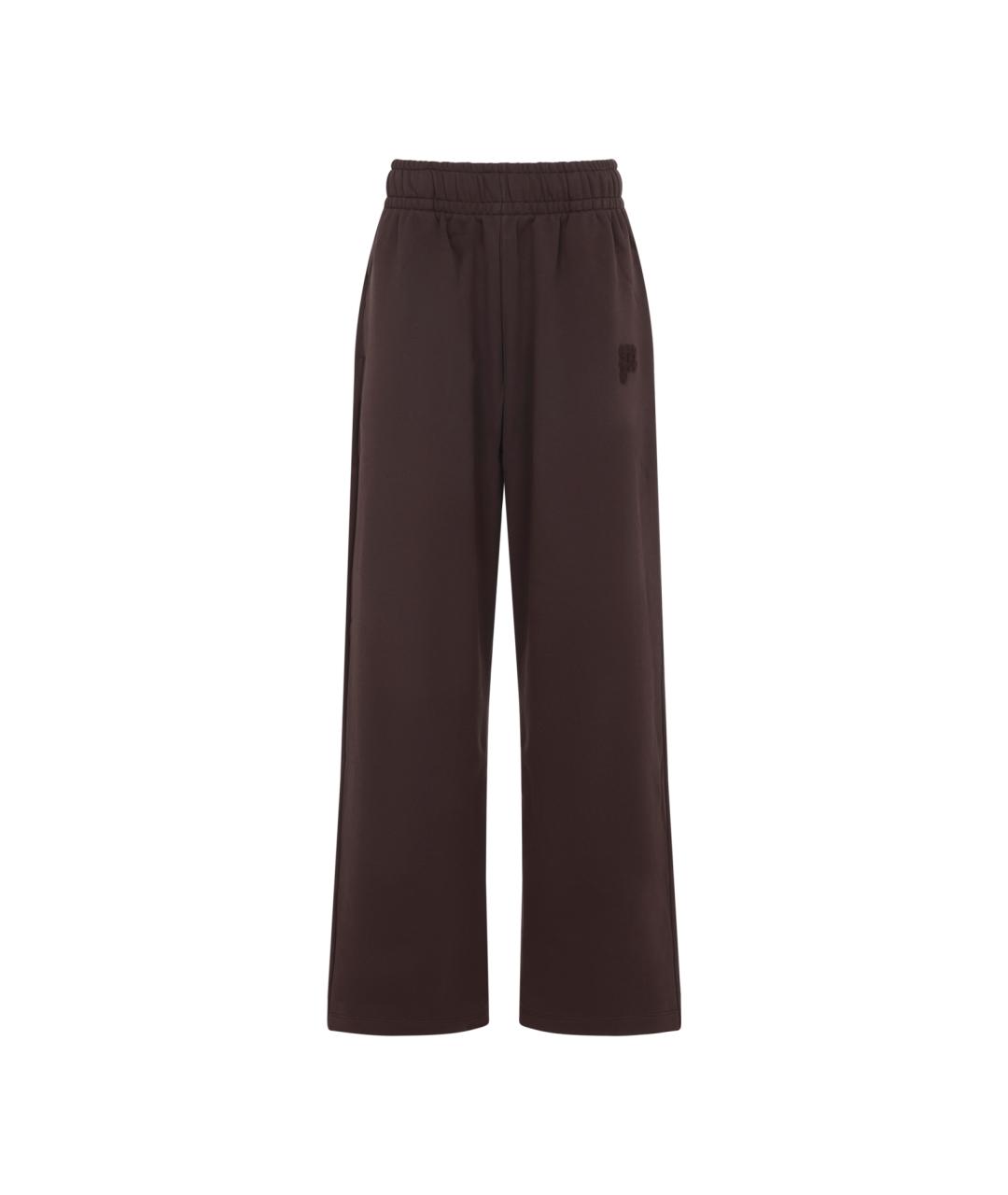 THE PANGAIA Коричневые хлопковые прямые брюки, фото 1