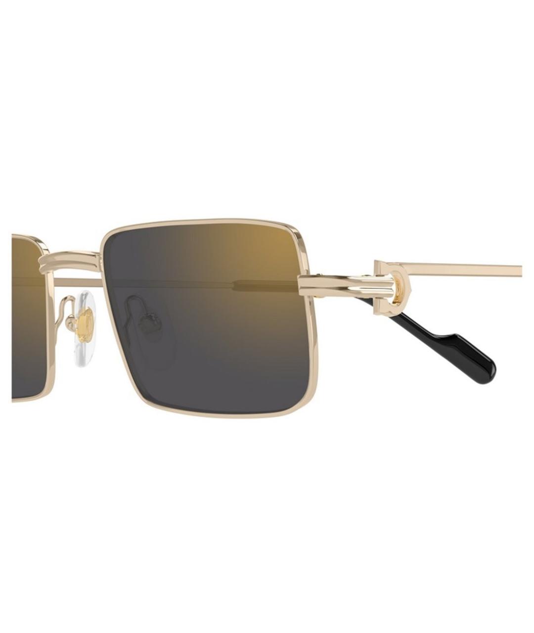 CARTIER Золотые металлические солнцезащитные очки, фото 3