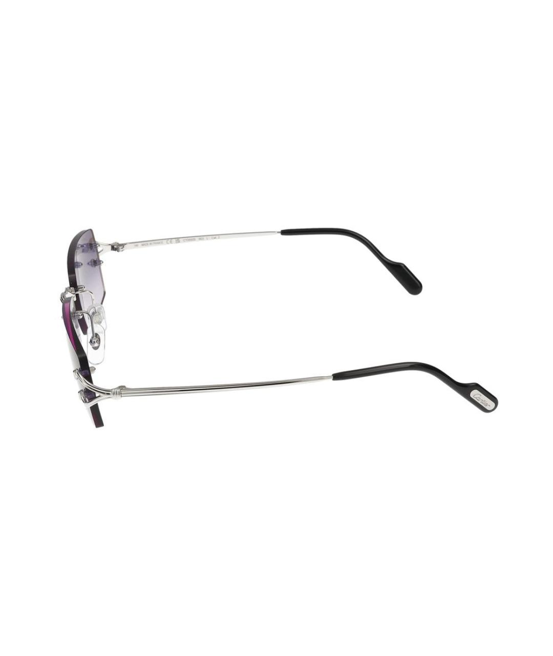 CARTIER Серебряные металлические солнцезащитные очки, фото 3