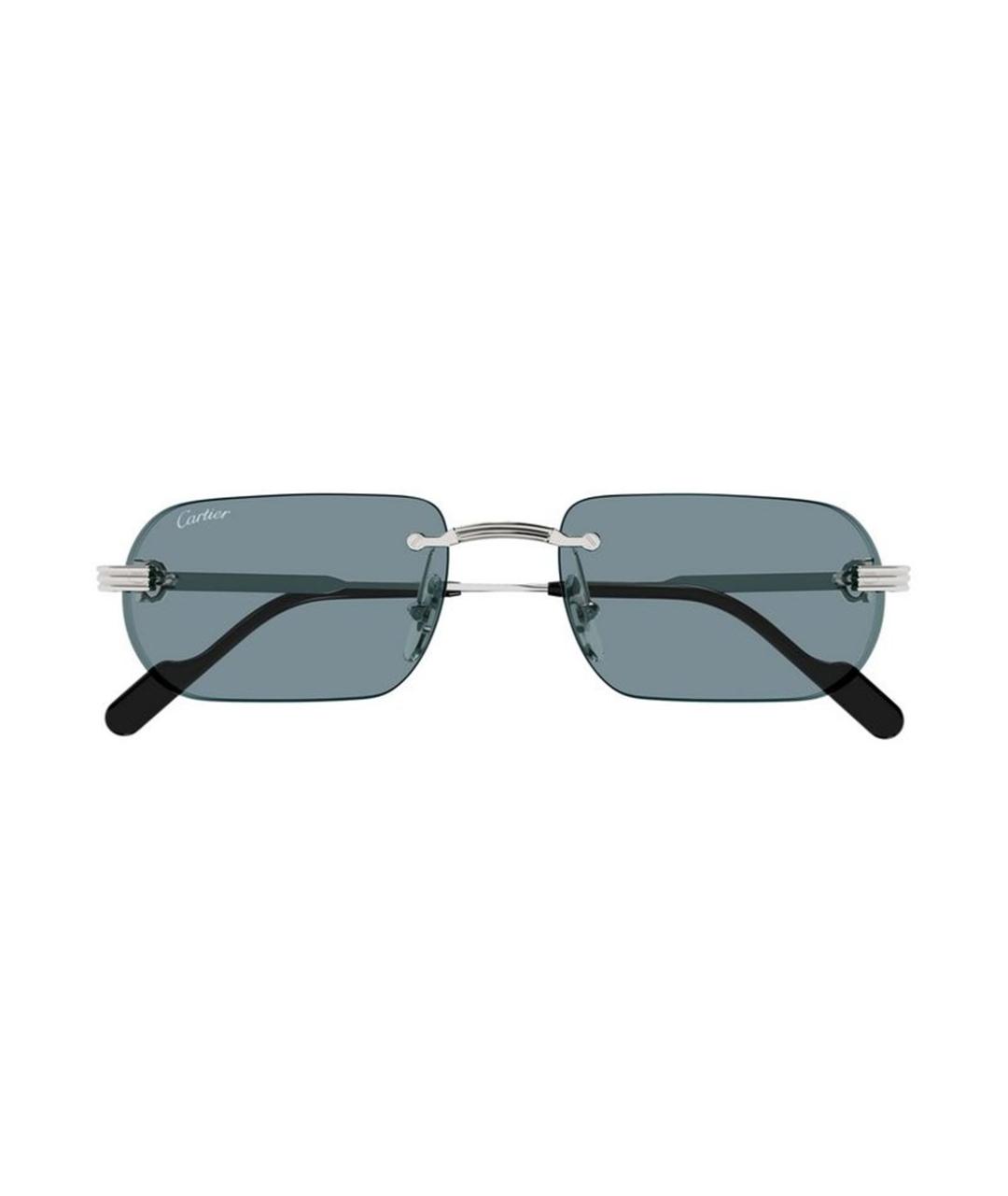 CARTIER Серебряные металлические солнцезащитные очки, фото 2