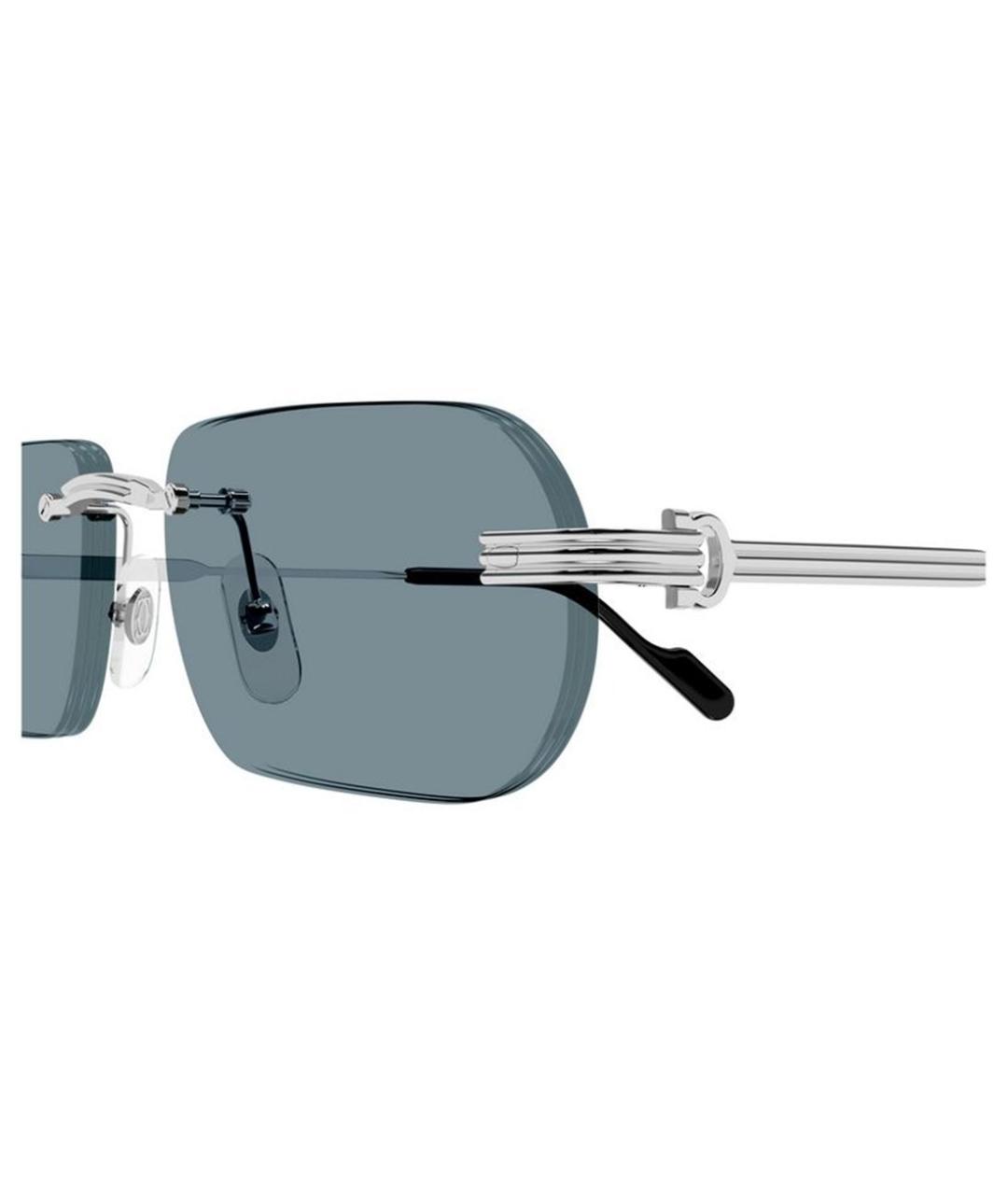 CARTIER Серебряные металлические солнцезащитные очки, фото 3