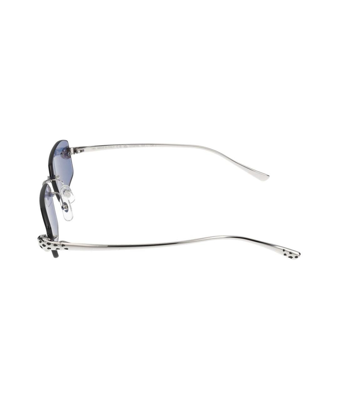 CARTIER Серебряные металлические солнцезащитные очки, фото 3