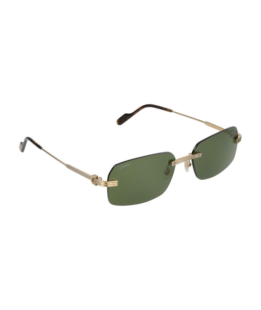 CARTIER Золотые металлические солнцезащитные очки, фото 4
