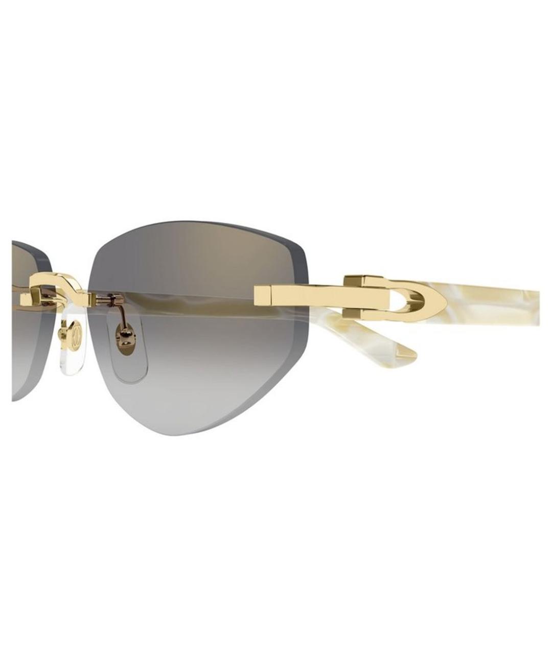 CARTIER Золотые металлические солнцезащитные очки, фото 3