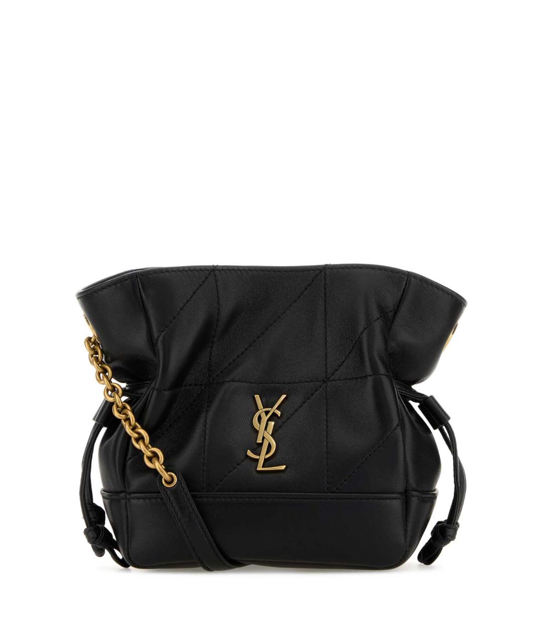 SAINT LAURENT Черная кожаная сумка тоут, фото 1