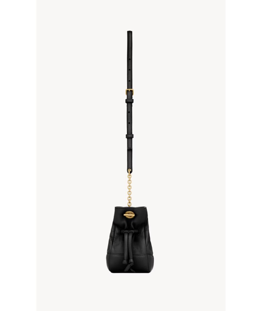 SAINT LAURENT Черная кожаная сумка тоут, фото 5