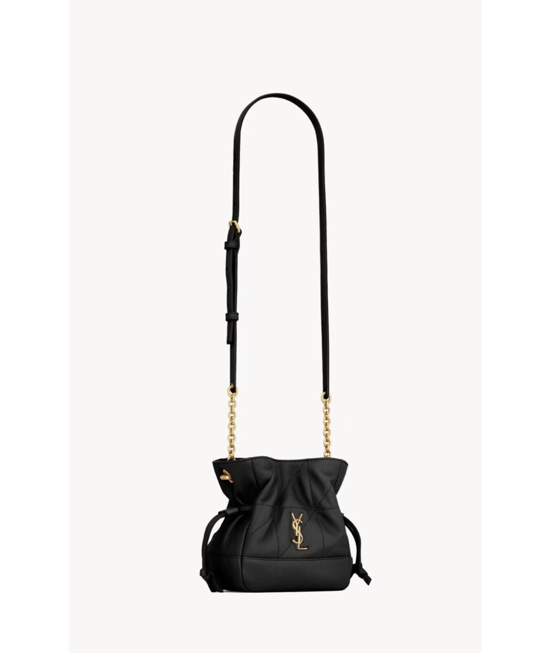 SAINT LAURENT Черная кожаная сумка тоут, фото 6