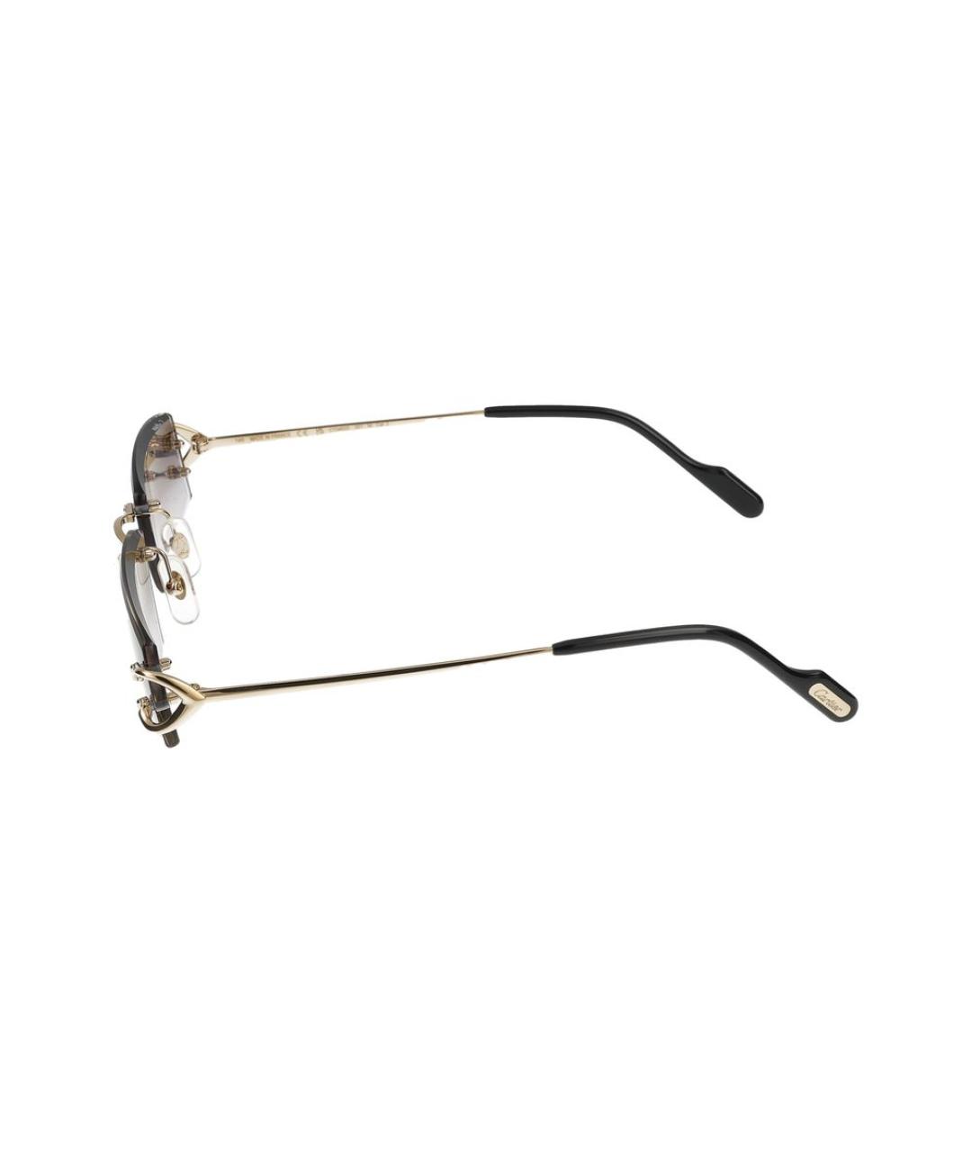 CARTIER Золотые металлические солнцезащитные очки, фото 3