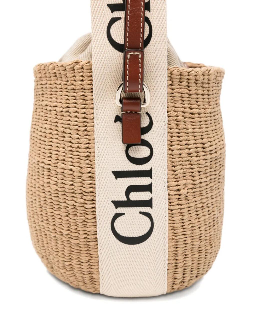 CHLOE Бежевая пелетеная сумка через плечо, фото 2