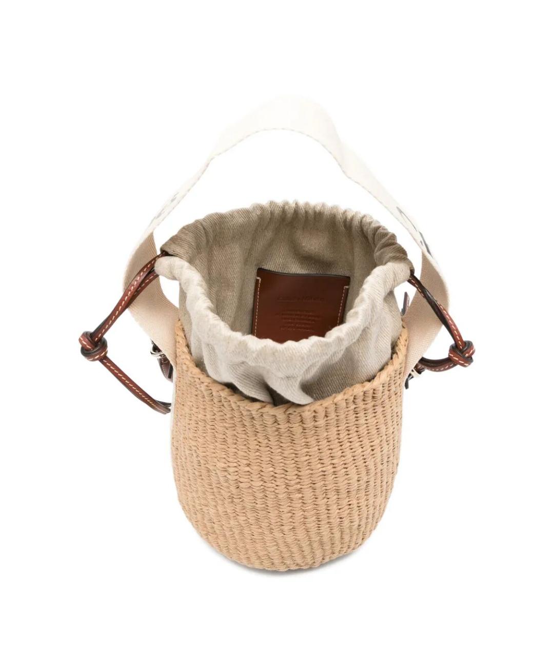 CHLOE Бежевая пелетеная сумка через плечо, фото 4