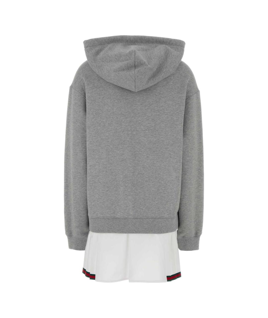 GUCCI Серое хлопковое повседневное платье, фото 2