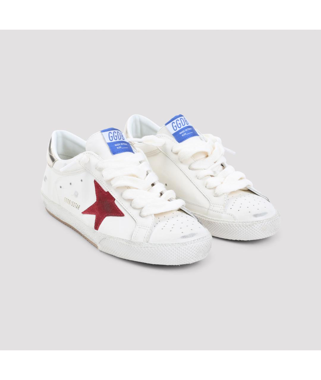 GOLDEN GOOSE DELUXE BRAND Белые кожаные низкие кроссовки / кеды, фото 4