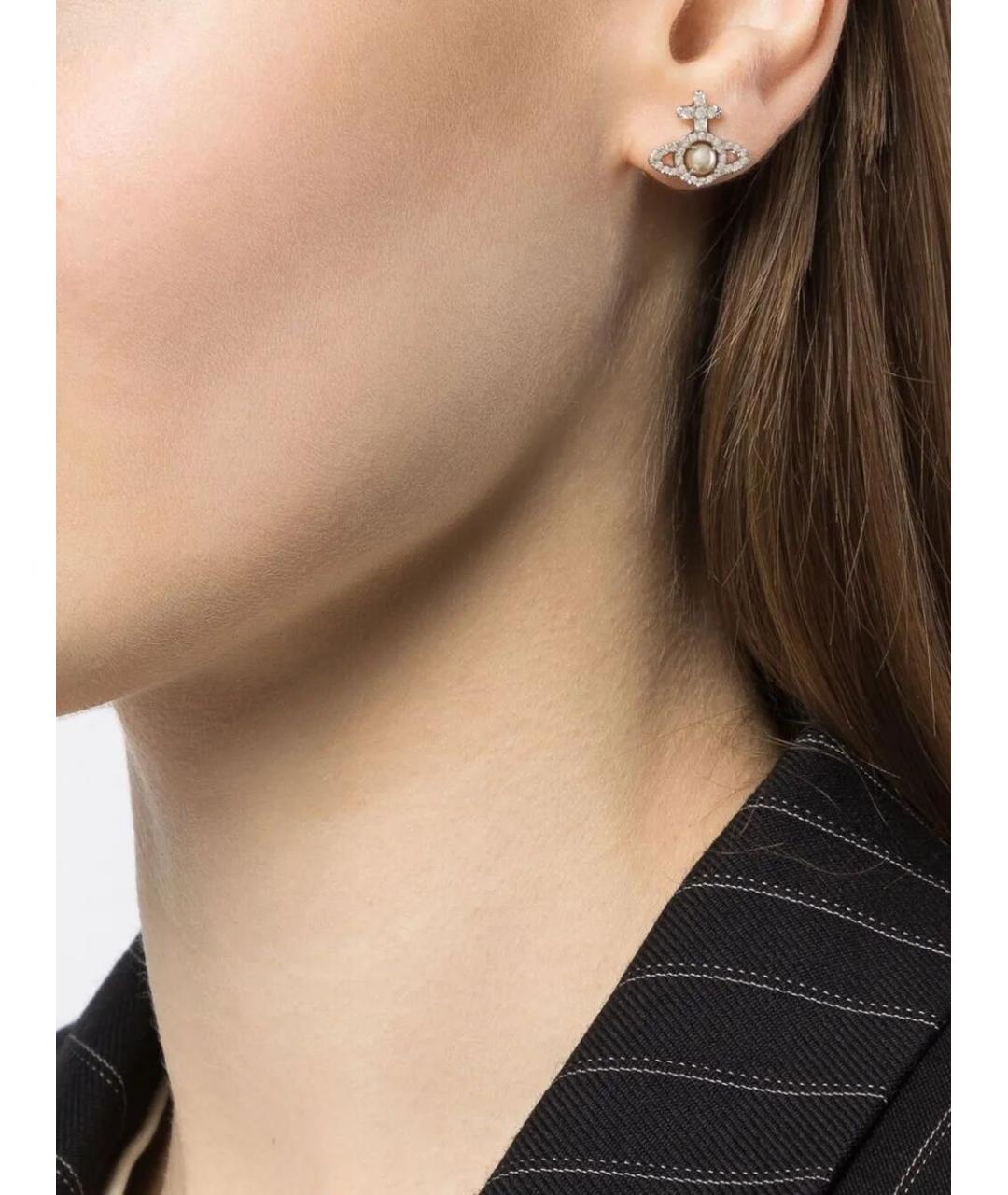 VIVIENNE WESTWOOD Серебряные латунные серьги, фото 2