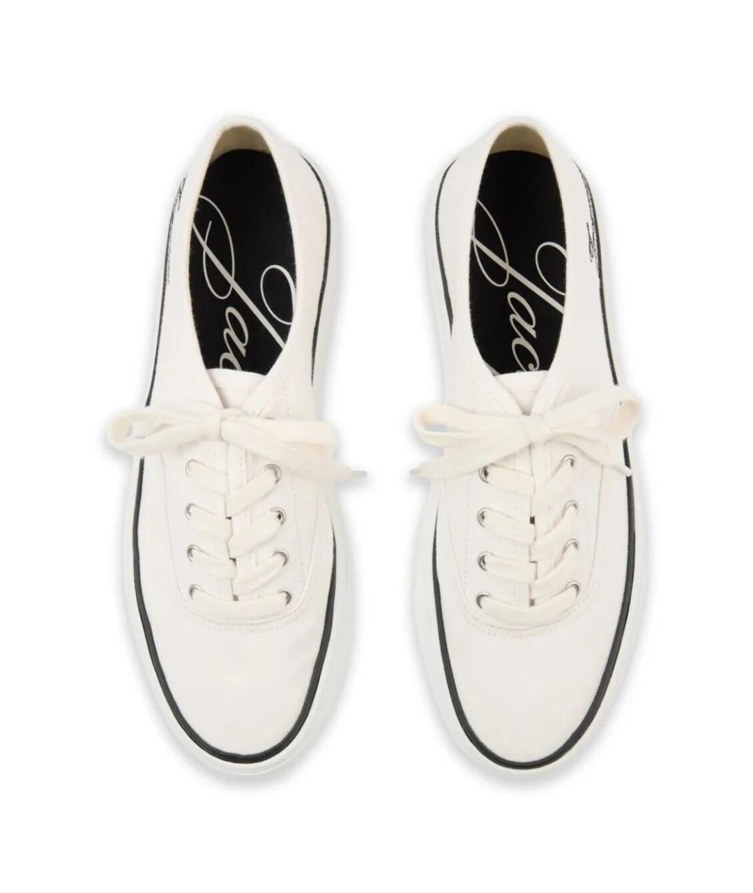 JACQUEMUS Белые текстильные низкие кроссовки / кеды, фото 3