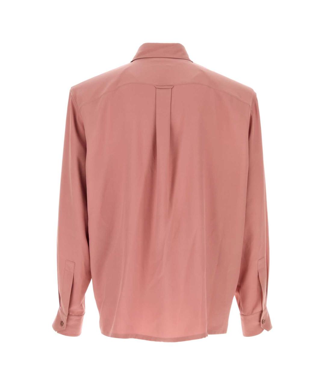 SAINT LAURENT Розовая шелковая кэжуал рубашка, фото 2